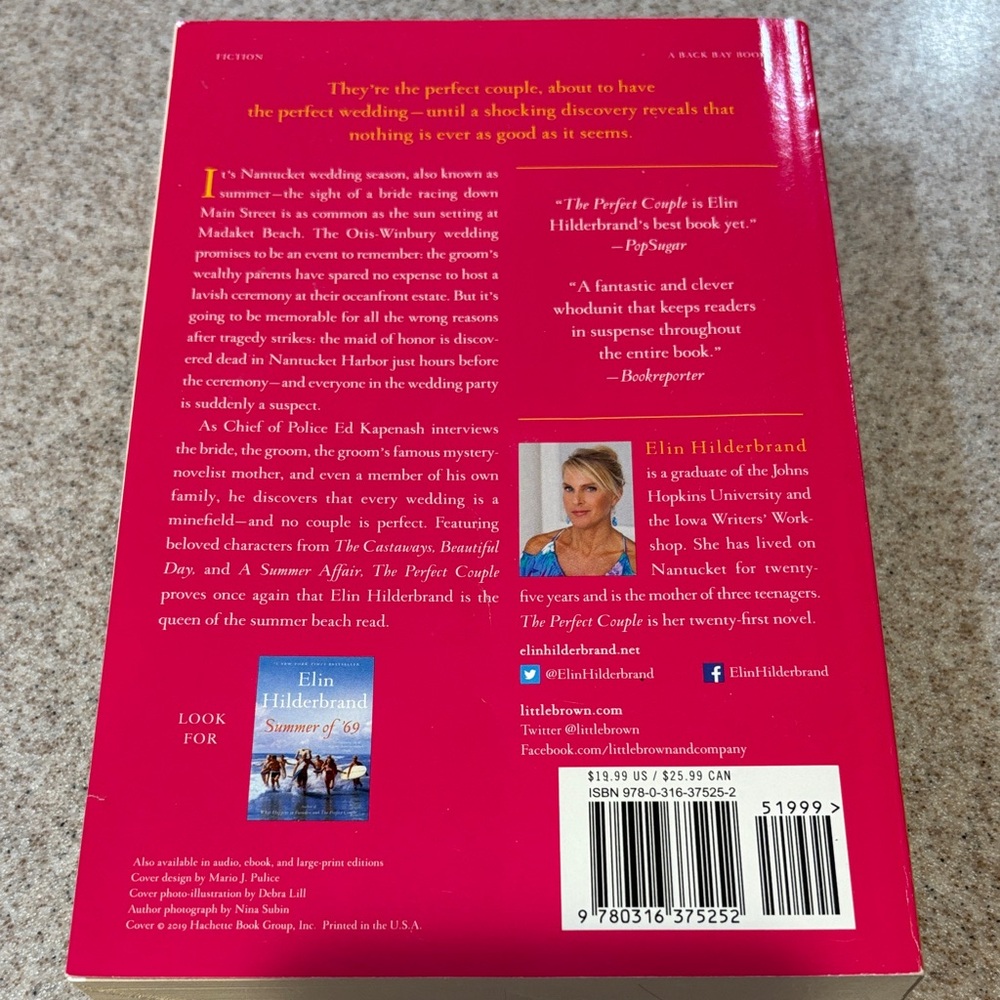 The Perfect Couple by Elin Hilderbrand Paperback Book EUC Beach Read Mystery - Picture 2 of 4